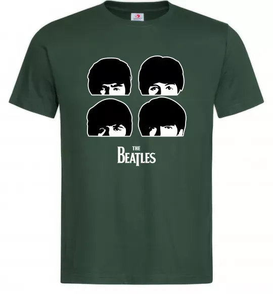 Чоловіча футболка The Beatles group Темно-зелений фото