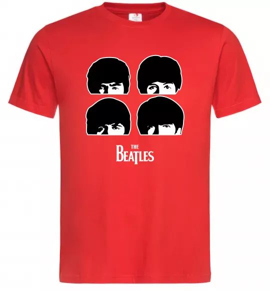 Чоловіча футболка The Beatles group Червоний фото
