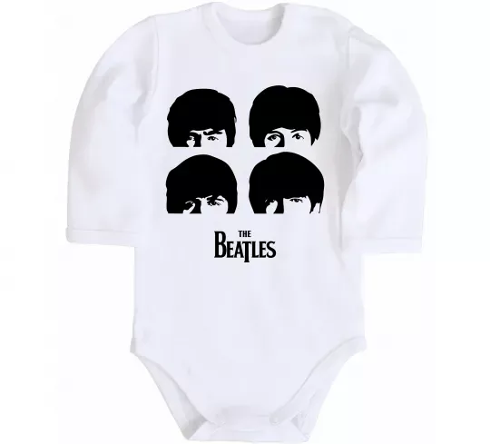 Дитячий бодік The Beatles group Білий фото