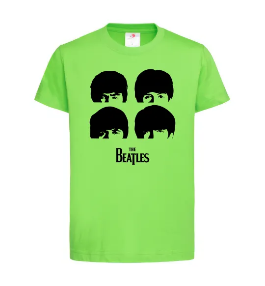 Детская футболка The Beatles group Лаймовый фото