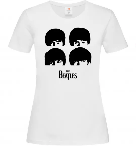 Жіноча футболка The Beatles group Білий фото