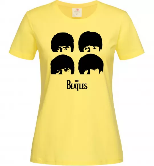 Жіноча футболка The Beatles group Лимонний фото