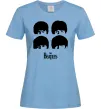 Жіноча футболка The Beatles group Блакитний фото