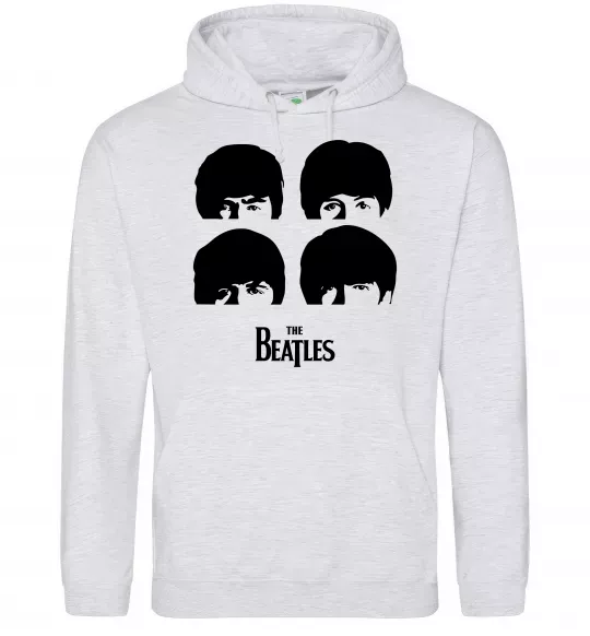 Чоловіча толстовка (худі) The Beatles group Сірий меланж фото