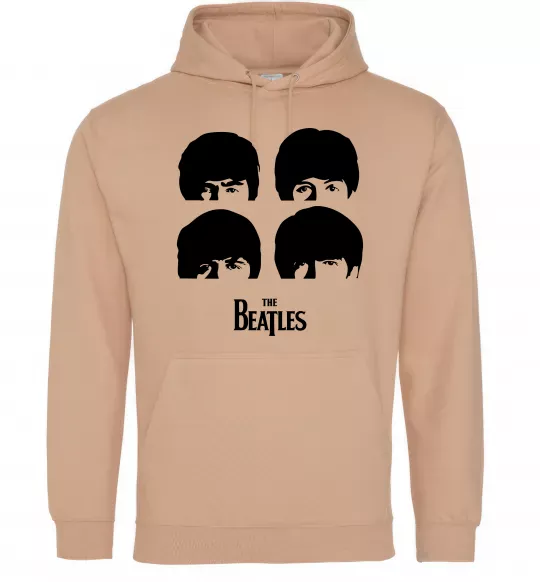 Женская толстовка (худи) The Beatles group Песочный фото