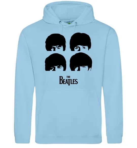 Женская толстовка (худи) The Beatles group Голубой фото