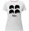 Женская премиум футболка The Beatles group Белый фото