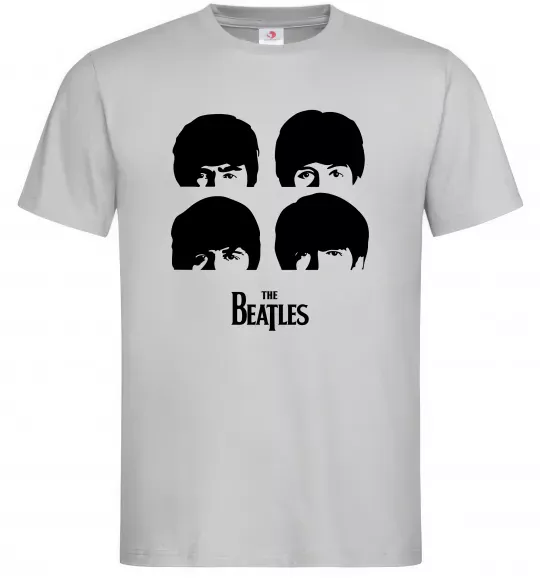 Чоловіча футболка The Beatles group Сірий фото