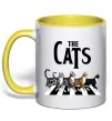 Чашка с цветной ручкой The Cats Солнечно желтый фото