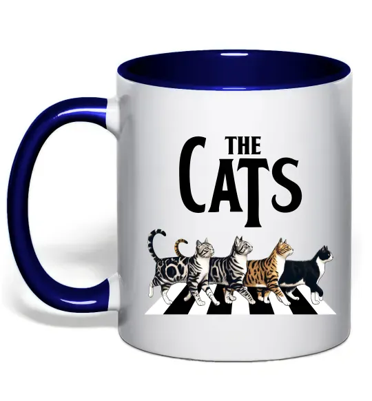 Чашка с цветной ручкой The Cats Глубокий темно-синий фото