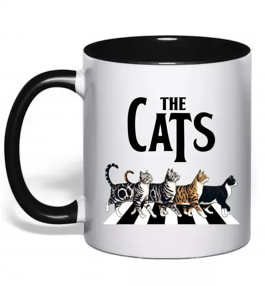 Чашка с цветной ручкой The Cats Черный фото