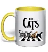 Чашка с цветной ручкой The Cats Лимонный фото