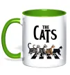 Чашка с цветной ручкой The Cats Лаймовый фото