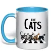 Чашка с цветной ручкой The Cats Голубой фото