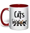 Чашка с цветной ручкой The Cats Красный фото