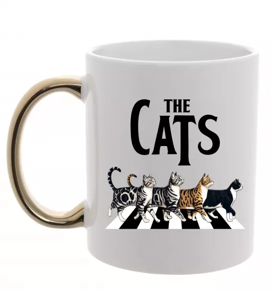 Чашка с цветной ручкой The Cats Золото фото