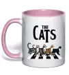 Чашка с цветной ручкой The Cats Нежно розовый фото