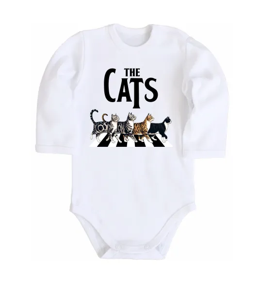 Дитячий бодік The Cats Білий фото