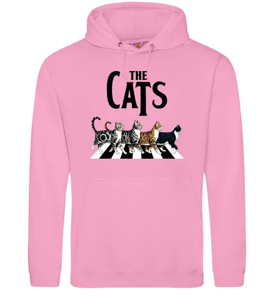 Мужская толстовка (худи) The Cats Розовый фото