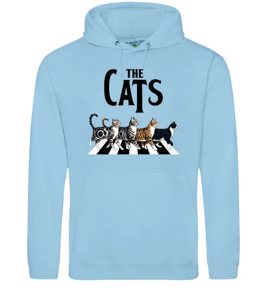 Мужская толстовка (худи) The Cats Голубой фото