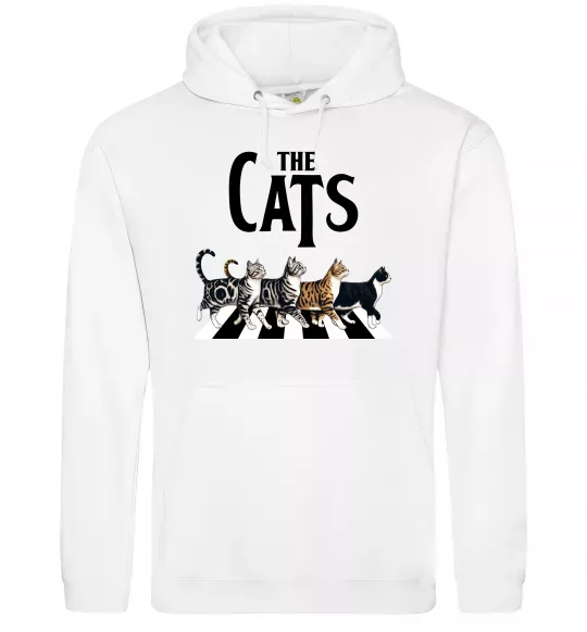 Женская толстовка (худи) The Cats Белый фото