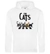 Женская толстовка (худи) The Cats Белый фото