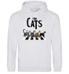 Женская толстовка (худи) The Cats Серый меланж фото