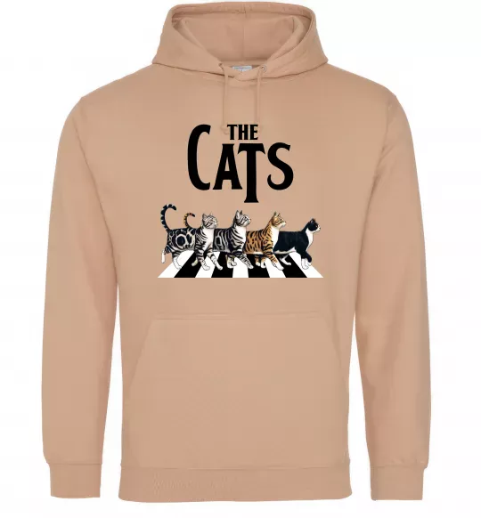 Женская толстовка (худи) The Cats Песочный фото
