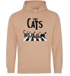 Женская толстовка (худи) The Cats Песочный фото