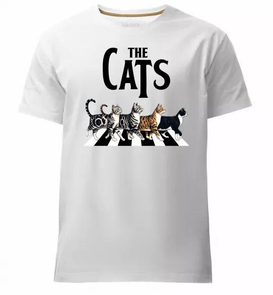 Чоловіча преміум футболка The Cats Білий фото