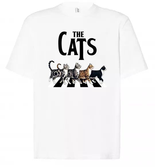Футболка Оверсайз The Cats Білий фото