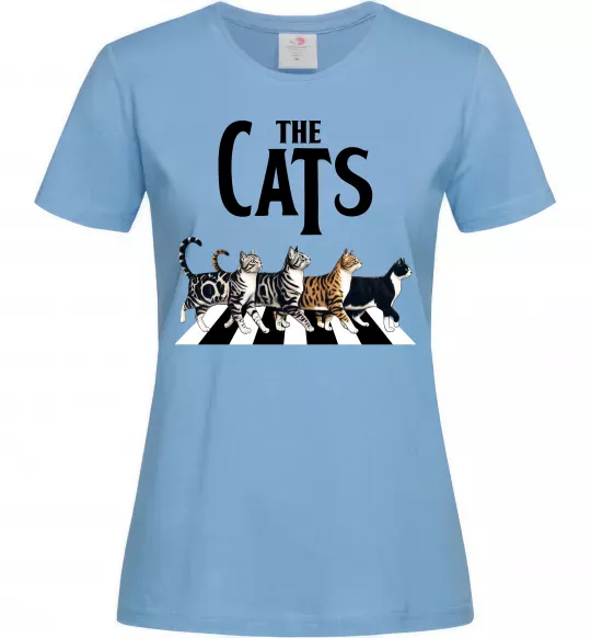 Женская футболка The Cats Голубой фото