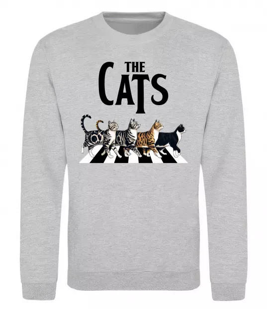Свитшот The Cats Серый меланж фото