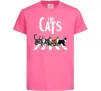 Детская футболка The Cats Ярко-розовый фото