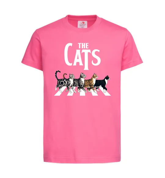 Дитяча футболка The Cats Яскраво-рожевий фото
