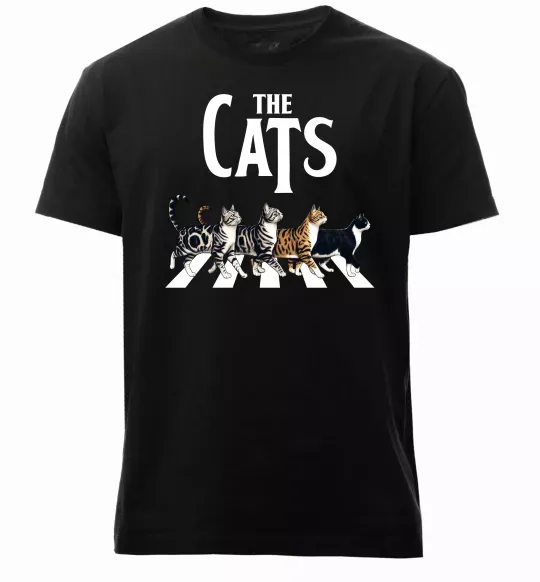 Чоловіча преміум футболка The Cats Чорний фото
