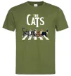 Мужская футболка The Cats Оливковый фото