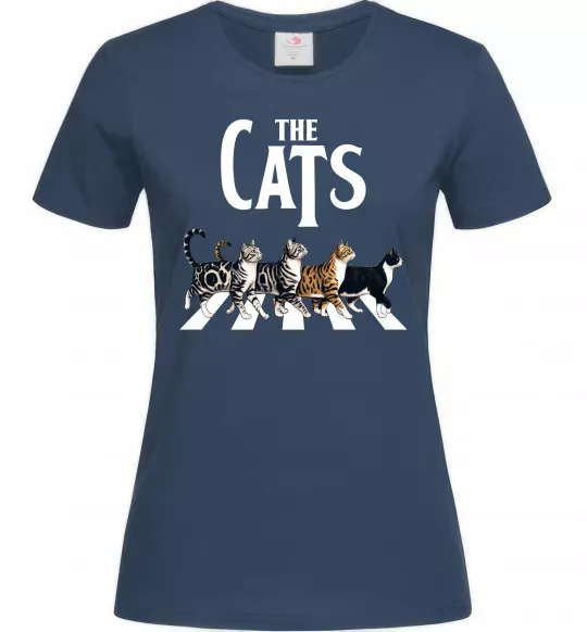 Женская футболка The Cats Темно-синий фото