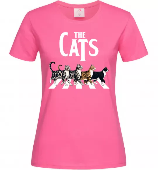 Женская футболка The Cats Ярко-розовый фото
