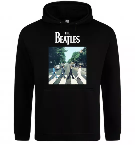 Жіноча толстовка (худі) The Beatles платівка Чорний фото