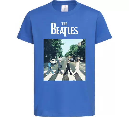 Детская футболка The Beatles платівка Ярко-синий фото