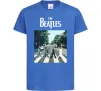 Детская футболка The Beatles платівка Ярко-синий фото