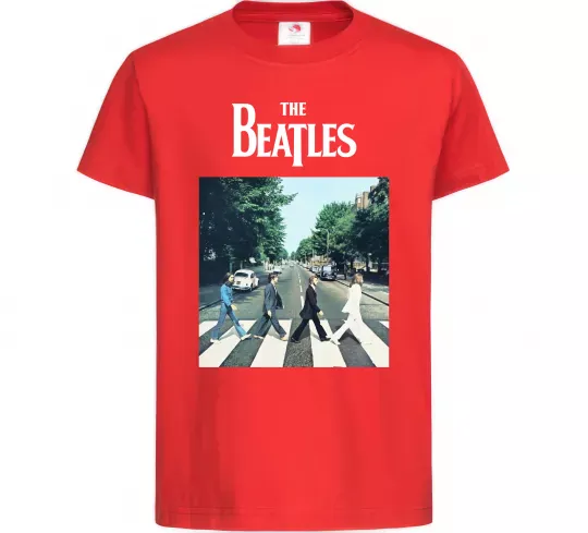 Детская футболка The Beatles платівка Красный фото
