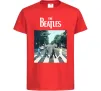 Детская футболка The Beatles платівка Красный фото