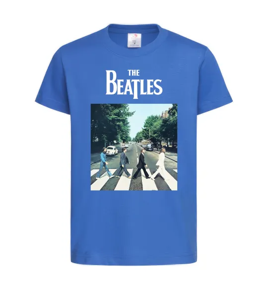 Дитяча футболка The Beatles платівка Яскраво-синій фото