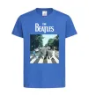 Дитяча футболка The Beatles платівка Яскраво-синій фото