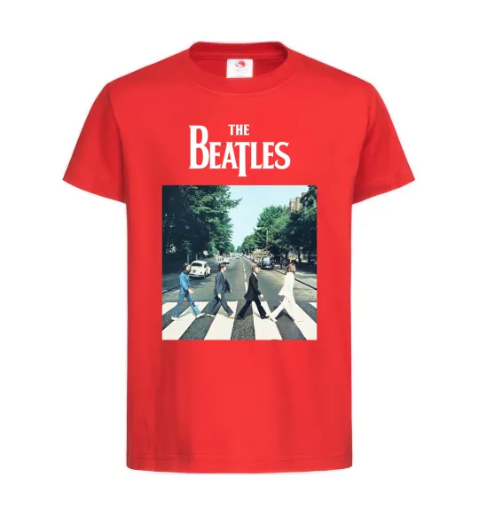 Дитяча футболка The Beatles платівка Червоний фото