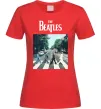 Жіноча футболка The Beatles платівка Червоний фото