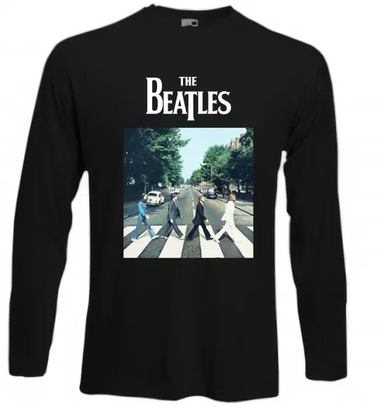 Лонгслів The Beatles платівка Чорний фото