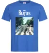Чоловіча футболка The Beatles платівка Яскраво-синій фото